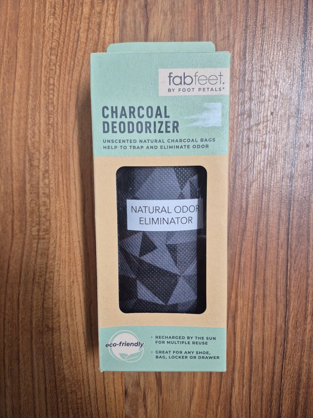 FABFEET CHARCOAL DEODORIZER BY FOOT PETALS RECHARGE IN THE SUN SHOES 2 PACK s13